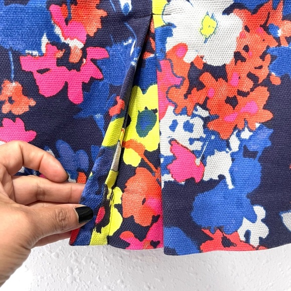 LOFT Pink and Yellow Pencil Skirt Knee-Length Office Wear 2 - Picture 6 of 6